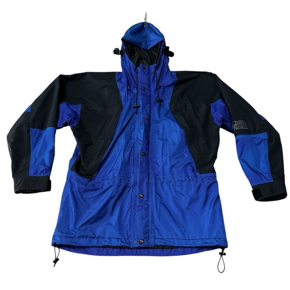 The North Face Gore-Tex Jacket Purple Blue Black Hooded Shell Vintage Men’s L